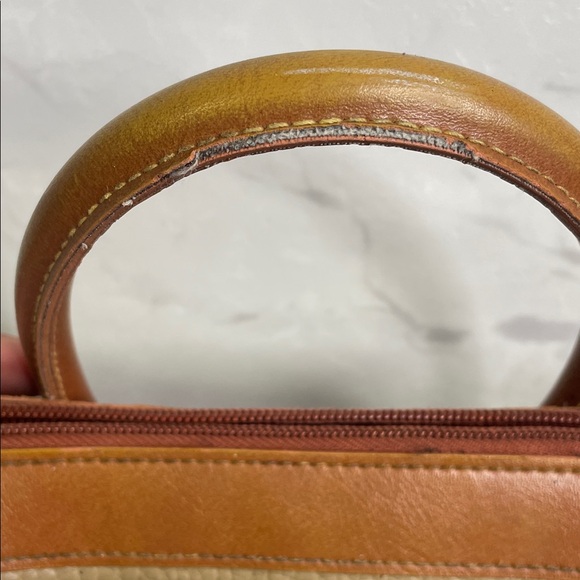 Vtg Dooney & Bourke Tan and Brown Satchel - Picture 8 of 10